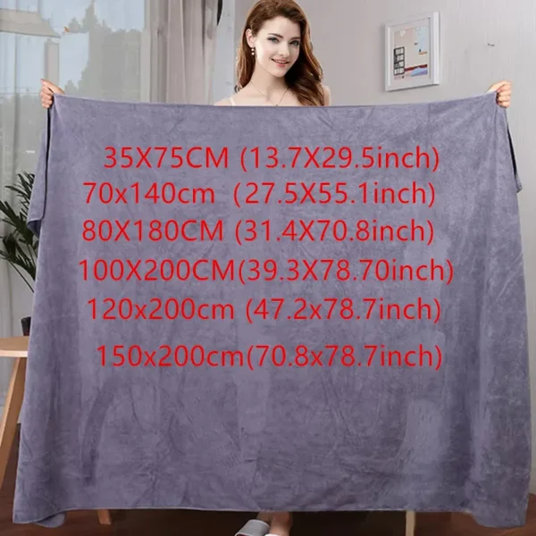 super large Microfiber bath towel,soft, high absorption and quick-drying, sports, travel, no fading, multi-functional use grey - Image 6