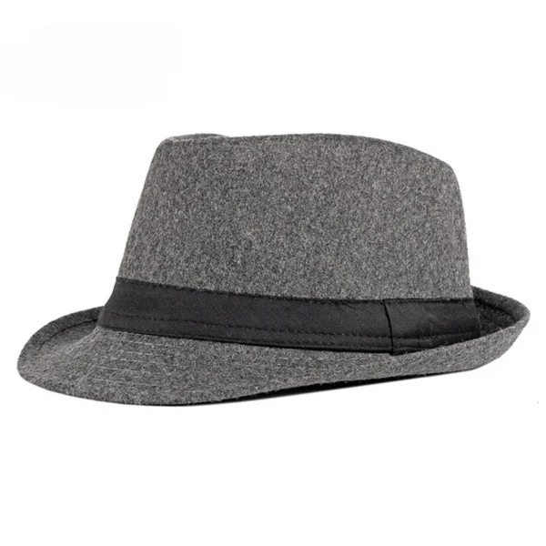 Unisex British Felt Jazz Hats For Middle Aged Men Bucket Hat Wool Fedoras Hat Autumn Winter Gentlemen Wedding Party Magic Caps - Image 3