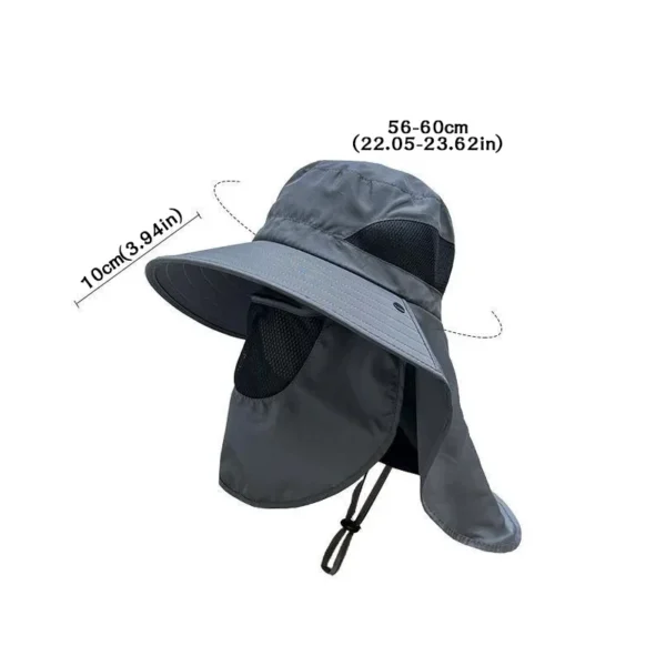 Summer Outdoor Fishing Caps Men Wide Brim UV Protective Mask Thin Casual Hats Sports Climbing Sun Hats - Image 6