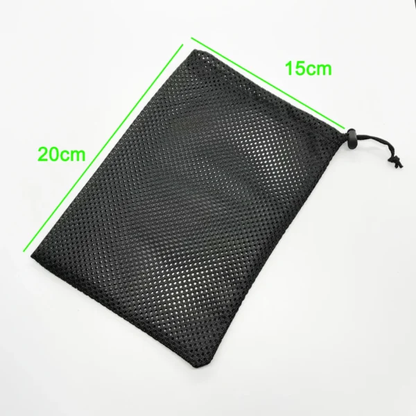 1pc Mesh Bag, Mesh Storage Bag, Polyester Bundle Pocket, Black Mesh Bag, Drawstring Mesh Bag, Drawstring Toy Bag - Image 5