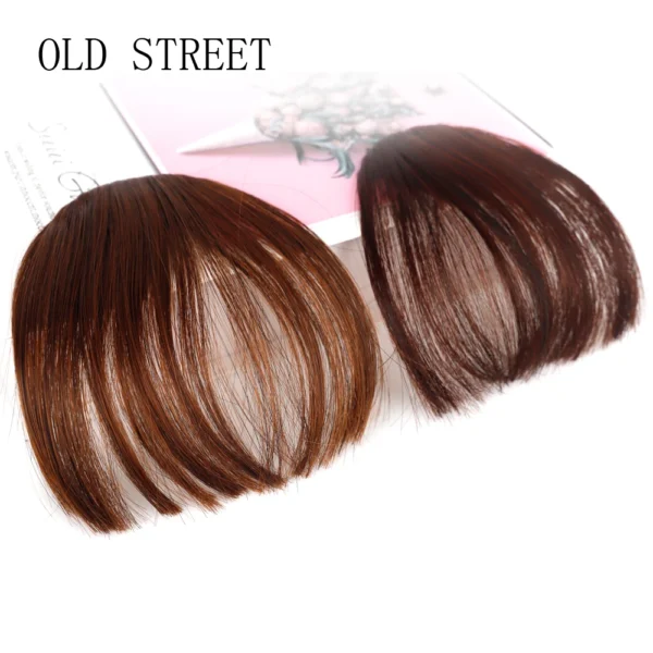 Synthetic Air Bangs Natural Short Brown Black Fake Hair Fringe Extension 1 Clip In Hairpieces Accessories For Women Girl - Image 2