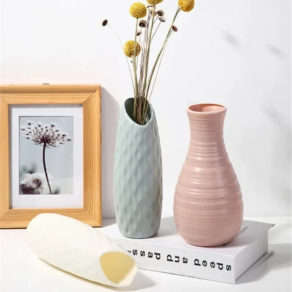 1pc Nordic Plastic Vase Simple Small Fresh Flower Pot Storage Bottle for Flowers Living Room Modern Home Decorations Ornaments - Image 2