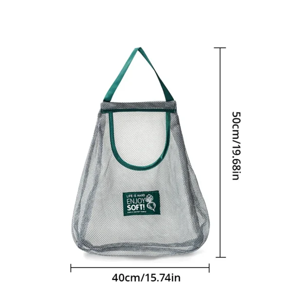 1pc 40x50cm Green Multi-purpose Storage Household Hanging Bag Fruits And Vegetables Portable And Breathable Hanging Storage Bag - Image 6