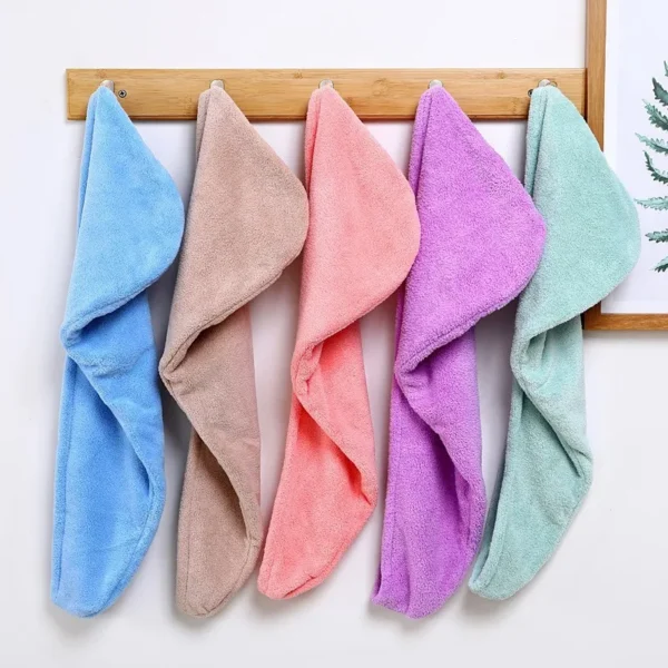 Magic Microfiber Hair Towel Fast Drying Dryer Towel Women Wrap Head Absorption Water Bath Hat - Image 6