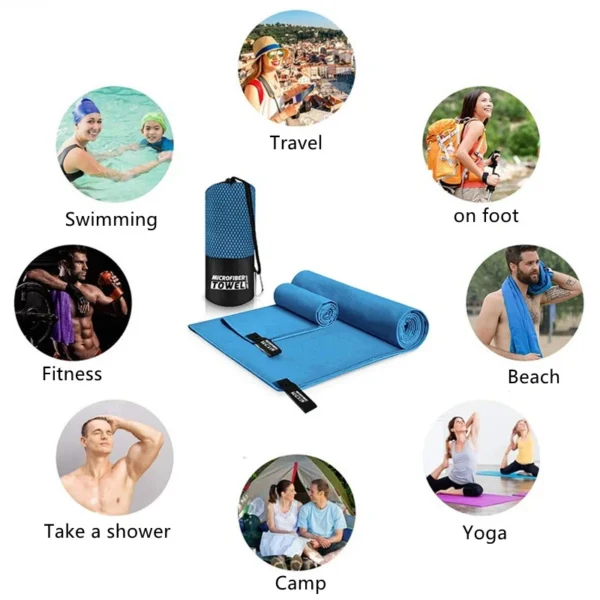 Microfiber Quick Dry Sports Beach Towel Outdoor Thick Travel Gymnastics Fitness Jogging Swimming Yoga Naturehike Sea Big Towel - Image 6