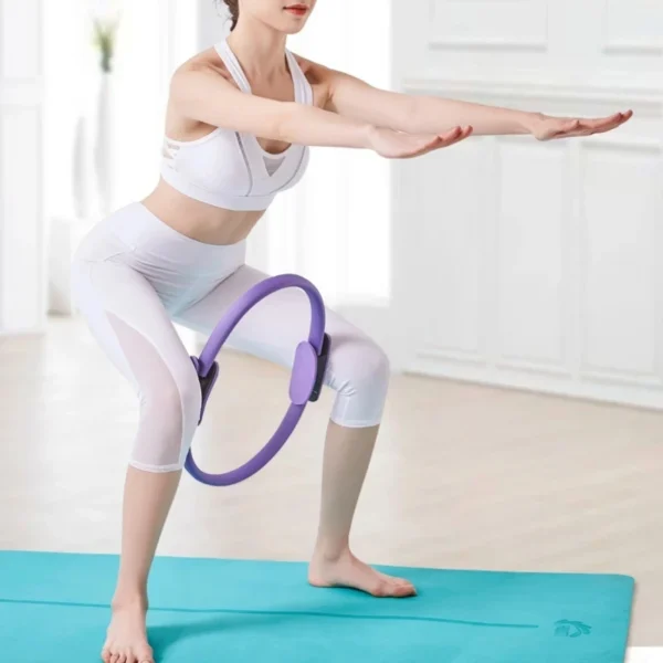 Yoga Fitness Ring Circle Pilates Women Girl Exercise Home Resistance Elasticity Yoga Gym Workout Pilates Ring Circle - Image 3