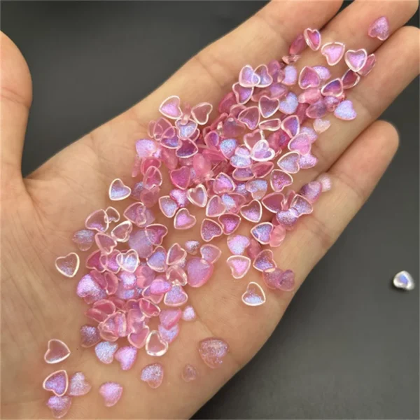 50PCS Accessories Resin Kawaii Nail Art Charms Cartoon Heart Nail Decorations Mixed Size Bulk Manicure Rhinestones Jewelry DIY - Image 2