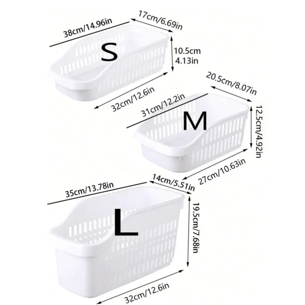 1pc Plastic Cabinet Storage Box, Kitchen Sink Underneath Organizer Basket With Wheels For Small Items Storage - Image 4