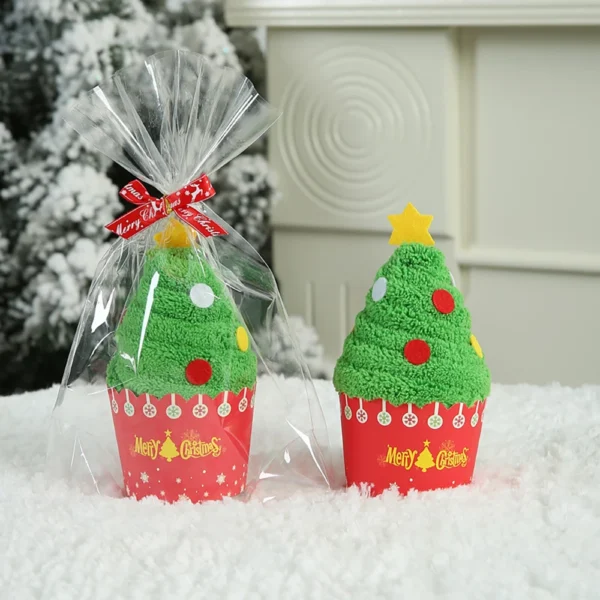 3pcs Christmas Soft New Christmas Hand towel Red Santa New Year gift Hand wash Face towel Home bathroom - Image 3