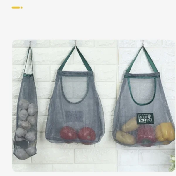 Mesh Bag Storage Baskets Reusable Grocery Net Plastic Bags For Food Fruit Vegetables Kitchen Organizer Accessories Item - Image 2