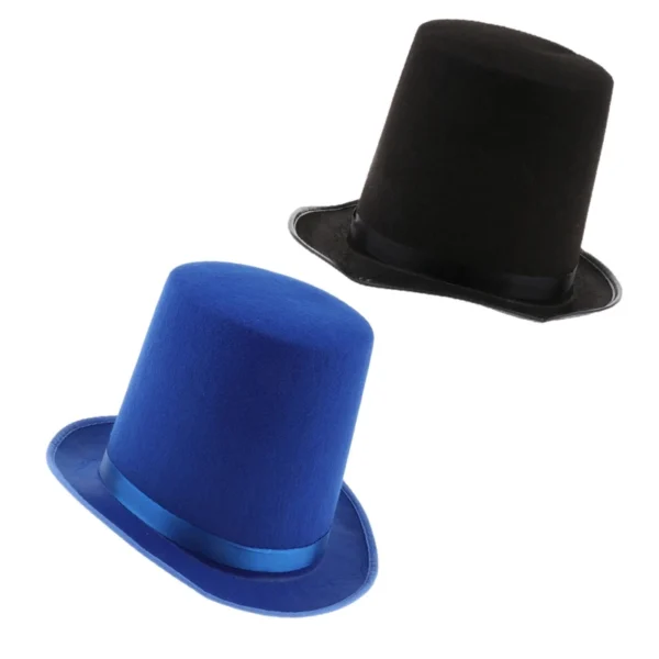 Magician Top Hat Black Top Hat Magician Performed Hat Carnival Nightclub Bowler Top Hat Jazz Stage Performances - Image 3