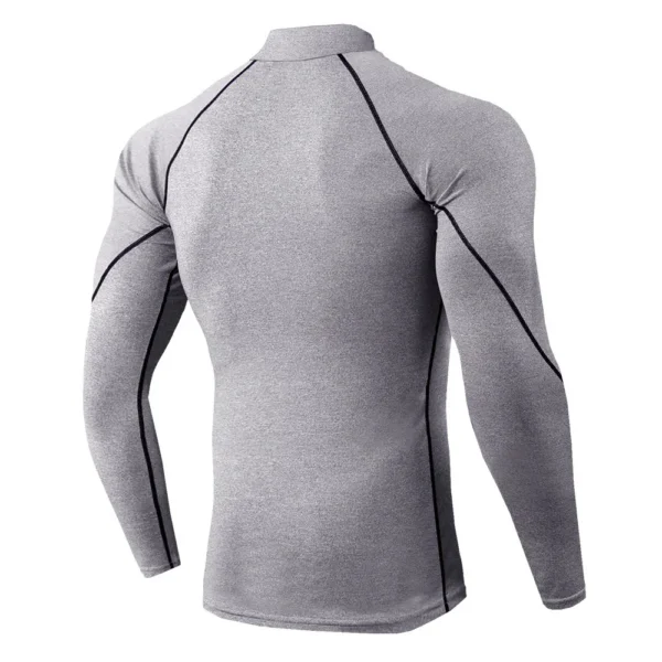 Men Running T shirt Quick Dry Bodybuilding Sport Shirt Long Sleeve Compression Top  Fitness Tight Rashgard Gym T-Shirt Men - Image 6