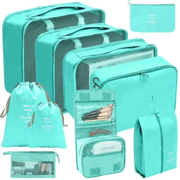 7/8/9/10 Pcs Set Travel Organizer Storage Bags Suitcase Packing Cubes Cases Portable Wardrobe Luggage Clothes Shoe Pouch Fold - Image 5