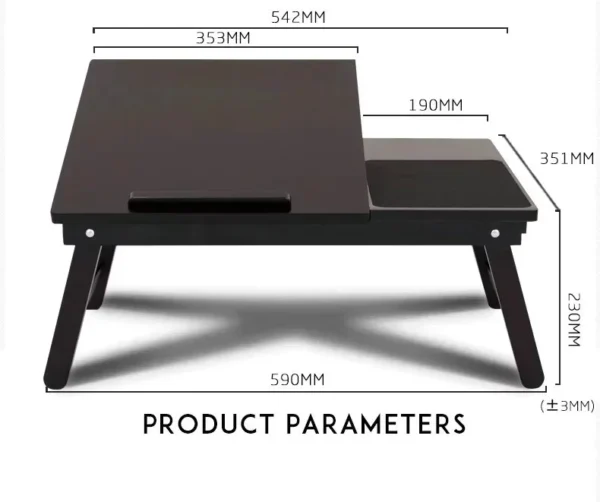 Customized Portable Stand Bed Folding Computer Table Bamboo Laptop Table