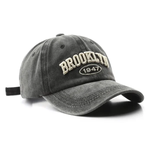 Retro brooklyn Letter Embroidery Baseball Caps Spring Summer Men Women Cotton Adjustable Casual Hat Hip Hop Streetwear Sun Hats - Image 4