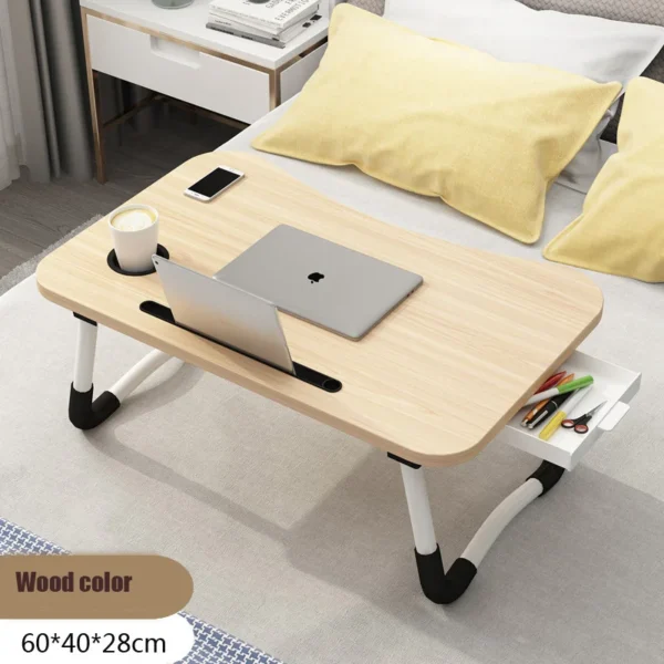 New Folding Laptop Desk for Bed & Sofa Laptop Portable Lap Desk Bed Tray Table Desk  for Study and Reading Bed Top Tray Table - Image 4