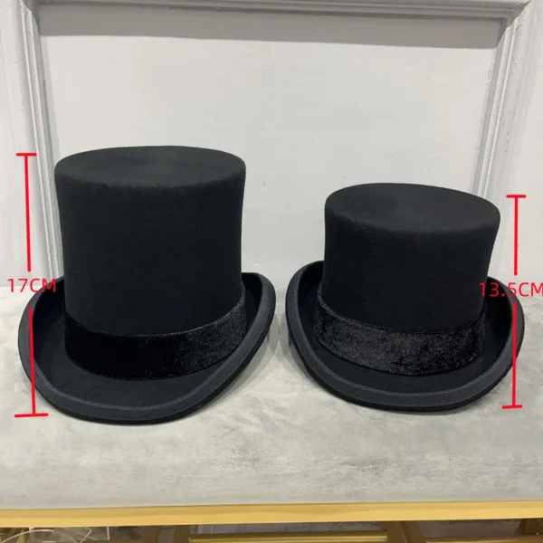 British wind in Europe and the gentleman cap stage performance top hat retro fashion and personality President hat cap - Image 2