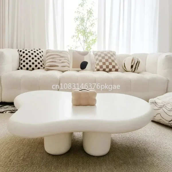 Clouds Tea Table House Lonely Wind Nordic Home Living Room Small Apartment Shaped Cream Simple Modern Tea Coffee Table Furniture - Image 3