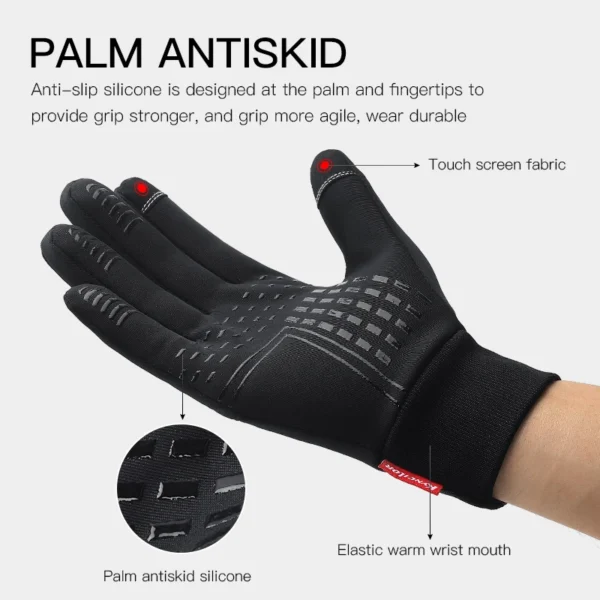 Winter Outdoor Sports Running Glove Warm Touch Screen Gym Fitness Full Finger Gloves For Men Women Knitted Magic Gloves - Image 3