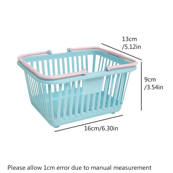 2 Pack Storage Basket with Handle for Washing Vegetables and Fruits, Quick Draining Basket with Non-slip Bottom - Image 2