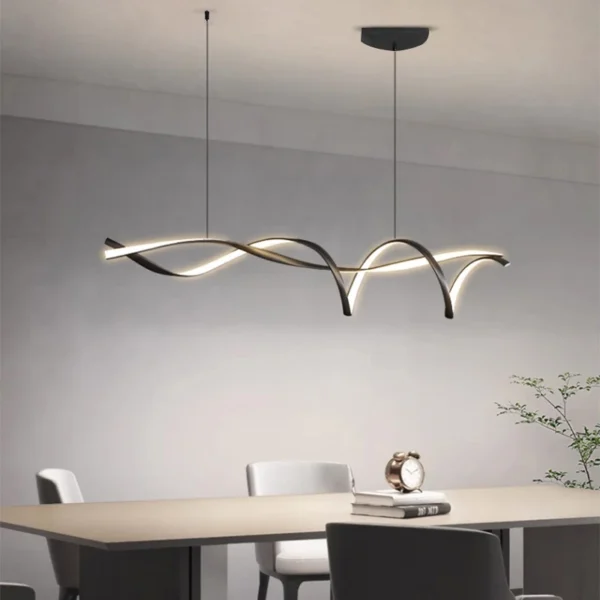 Creative Black Modern Led Chandeliers For Dining Room Kitchen Island Bar Room decor Nordic lamp Ceiling chandelier Fixtures