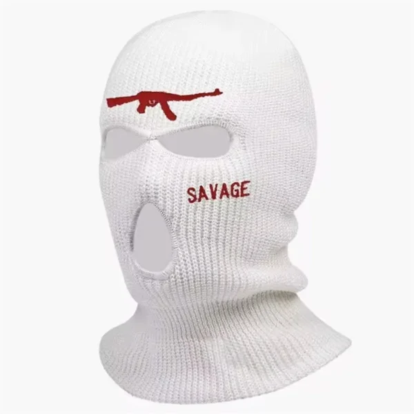 3 Hole Balaclava Full Face Cover Ski Balaclava Winter Outdoor Sport Knitted Face Cover for Outdoor Sports - Image 2