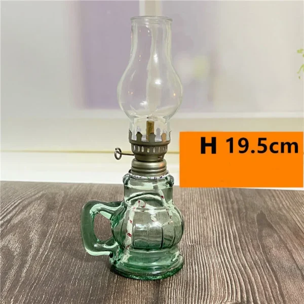 1Pcs Mini Chamber Desktop Glass Oil Fire Fly Decorative Birthday Lamp holder With Lampshade Lighting Kerosene Lantern Candle - Image 6