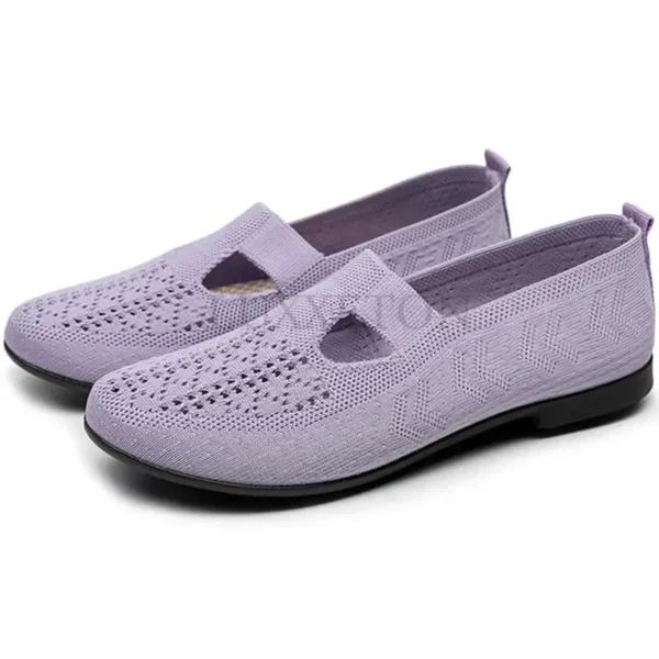 Fashionable and Breathable Summer Mesh Lightweight Mother Shoes Slip on Flat Casual Non Slip Sports Vulcanized Shoes for Women - Image 6