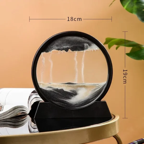 3D Hourglass Quicksand Moving Sand Art Picture Round Glass Deep Sea Sandscape Craft Flowing Painting Office Home Decor Gift - Image 3