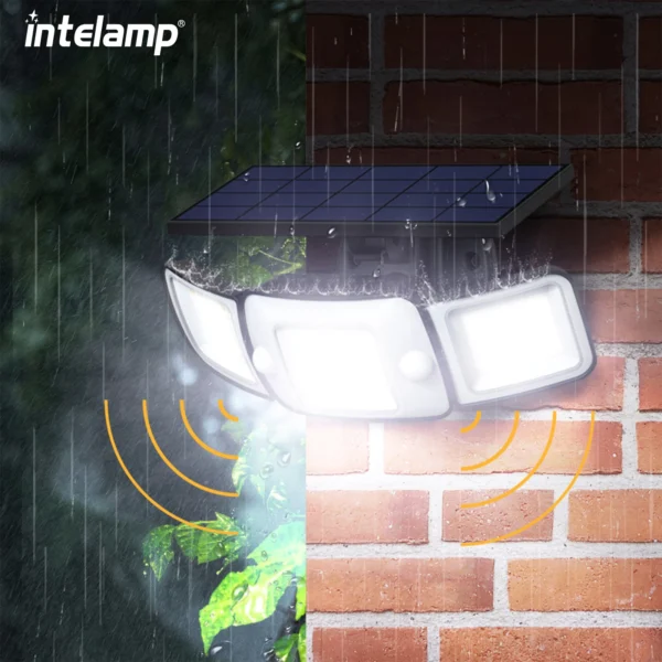 Intelamp Solar Outdoor Light Motion Sensor Waterproof Bright Wall Street Lamp For Garden Yard Path Garage Stairs Porch - Image 3