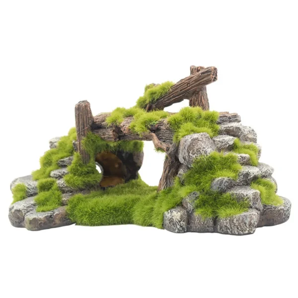 Aquarium Rockery Aquatic Caves Landscape Decoration Hiding Cave Figurine Fish Tank Ornament for Living Room Table Decoration - Image 2