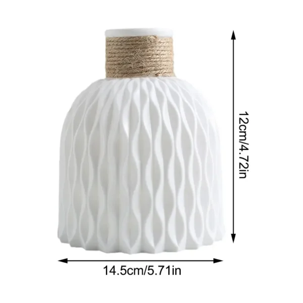 Rope Plastic Vase Flower Arrangement DIY Flowerpot Living Room Porcelain Imitation Flower Ware Home Decoration Ornaments - Image 5