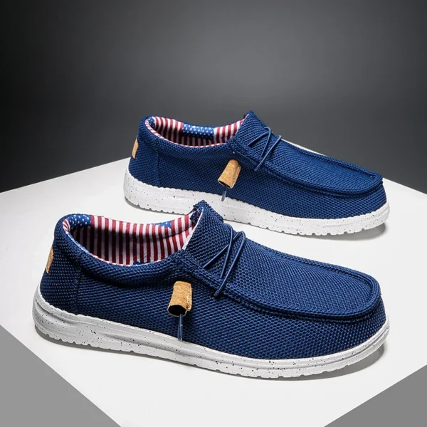 Men Casual Shoes Slip on Canvas Loafers Comfortable Walking Flats for Man  Non Slip Soft Moccasins Sneakers Summer loafers - Image 3