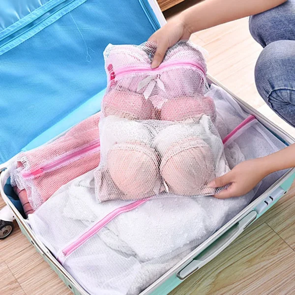 2/3/5PCS Mesh Nylon Clothing Storage Bag Anti Deformation Pants Sweater Special Washing Bag Wool Travel Packaging Bag - Image 3