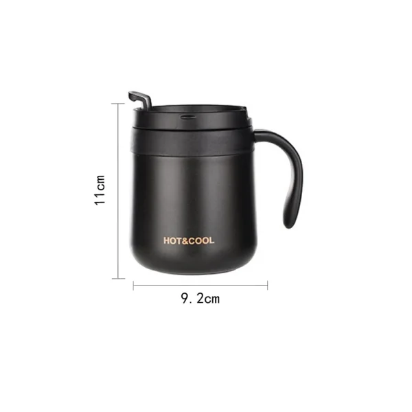 350/500ml Insulated Coffee Mug with Handle Stainless Steel Insulated Mug Coffee Tumbler Thermos Tea Cups with Lip - Image 6