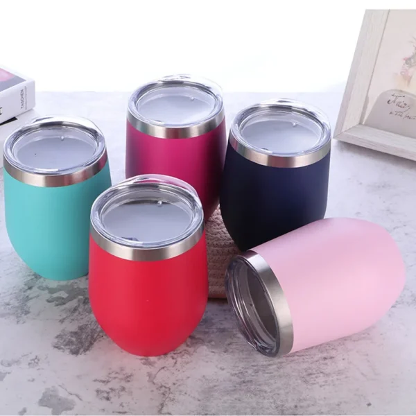 12OZ Stainless Steel Eggshell Cup Cold and Hot Thermal Mug Beer Mugs Wine Glasses Tumbler Thermal Cup for Coffee - Image 5