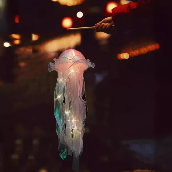 DIY Jellyfish Lantern Under The Sea Colorful Jellyfish Lamp Girl Bedroom Atmosphere Decoration Lamp Mermaid Theme Party Decor - Image 4