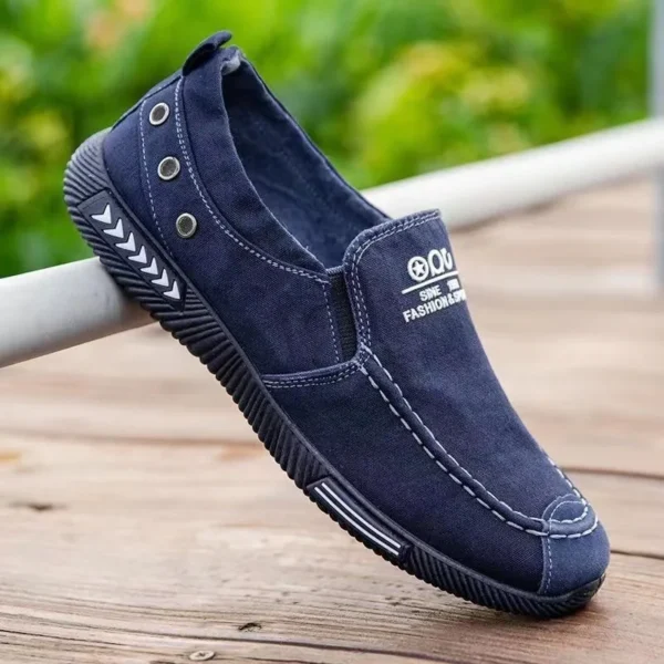 Denim Men's Canvas Shoes Slip on Sneakers Male for Summer New Outdoor Driving Moccasin Trendy Vintage Loafers Shoes for Men - Image 3