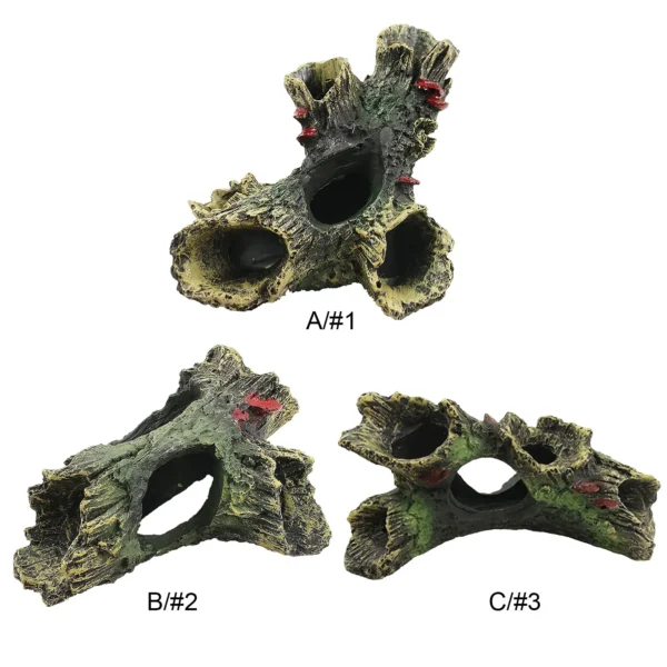 Fish Tank Escape Hole Multifunction Resin Fish Hiding Cave Non-toxic Aquarium Dead Wood Decoration for Fish Tank Decor - Image 5