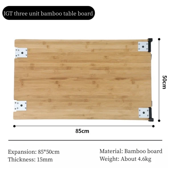 Camping IGT Table Extension Board Outdoor Portable Bamboo Table Self Driving Tour BBQ Picnic Table Accessories Legs - Image 5