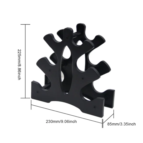 6 Slots Dumbbell Bracket Home Gym Dumbbell Display Rack Organizer Practical Fitness Equipment Storage Stand,1PCS - Image 6