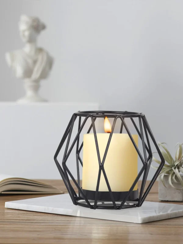 1pc Creative Nordic Iron Art Geometric Candlestick Indoor Decoration Aromatherapy Candle Holder Romantic Table Decoration - Image 5