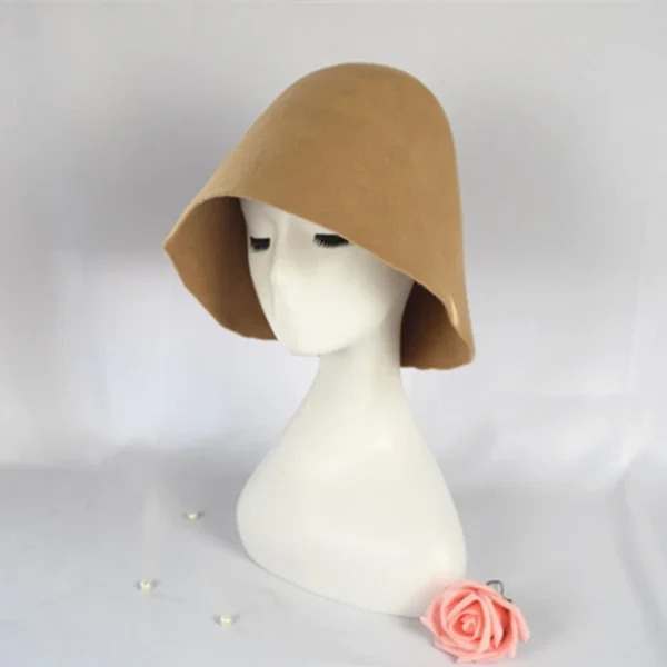 Womens Mens 100% Wool Felt Cloche Bucket Hats Cap Cone Body Millinery Hats Body Base Fascinators Block Hood Hats Supply - Image 4