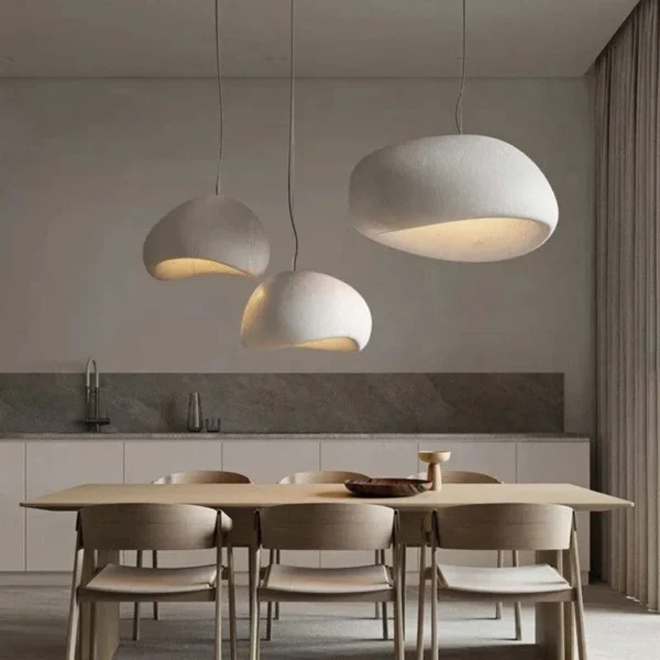 Nordic Wabi Sabi Pendant Light Modern LED Ceiling Chandelier for Living Room Bedroom Dining Room Designer E27 Decor Hanging Lamp - Image 5