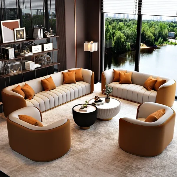 Cozy Simple Fancy Sofas Living Room Waterproof Recliner Lazy Puffs Sofa Hotel Floor Love Seat Divani Da Soggiorno Furniture - Image 5