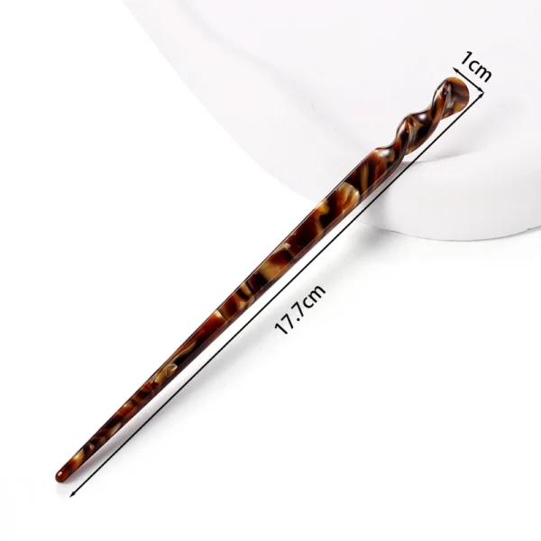 Chinese Style Hair Sticks Vintage Acetate Resin Chopstick Women Hairpins Hair Clip Pin Headwear Wedding Hair Jewelry Accessories - Image 6