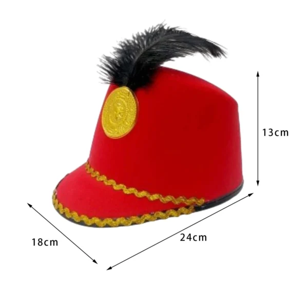 Marching Band Hat Novelty Stylish Band Major Hat Drum Major Hat for Stage Performance Christmas Role Play Cosplay Dress up - Image 6