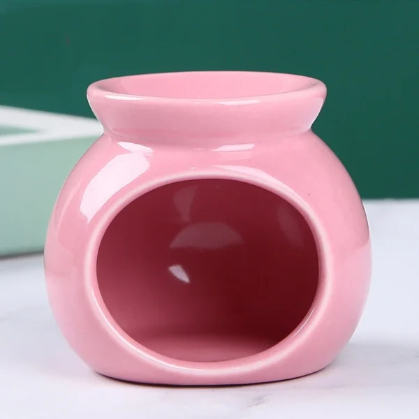 Porcelain Aroma Burner Essential Oil Furance Mini Candle Holder Solid Color Ceramic Crafts Fragrance Item Living Room Home Decor - Image 5