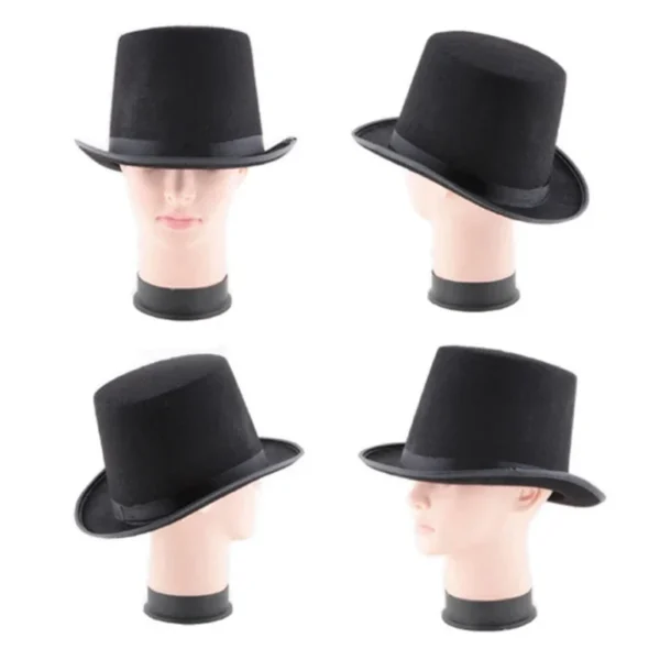 Felt Top Hat Magician Costume Cosplay Halloween Props Party Supplies Steampunk Circus Ringmaste Role for Play Men Women - Image 5