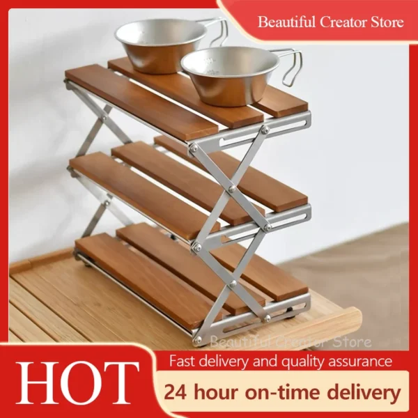 Outdoor Camping Rack Portable Folding Table Easy To Carry Foldable Picnic Camping Barbecue Outdoor table Cool camping gear